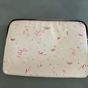 Kate Spade Pink Laptop Bag with Artistic Design